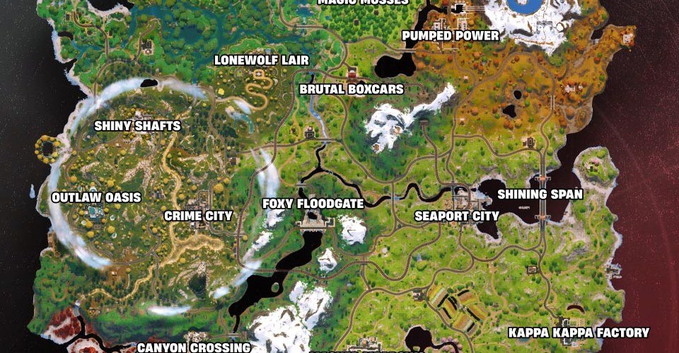 The Fortnite Chapter 6 Season 3 map