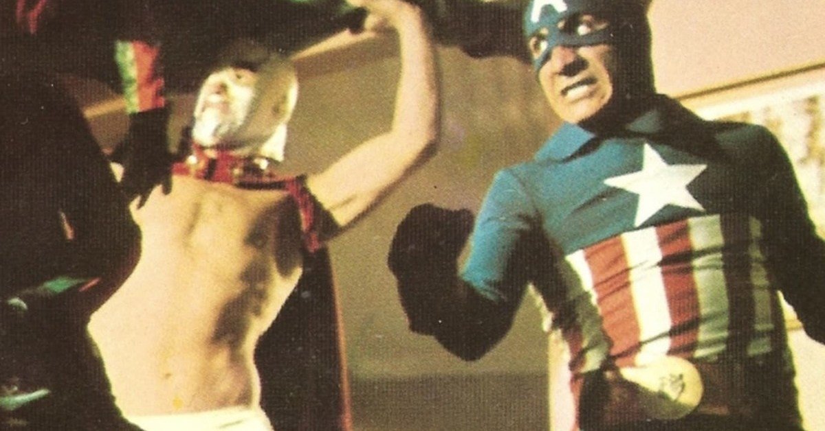 In the Turkish movie 3 Dev Adam (Three Giant Men), Captain America and El Santo team up to fight evil Spider-Man